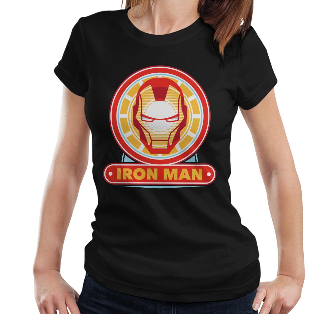Marvel Iron Man Classic Suit Mask Logo Women's T-Shirt product image 1
