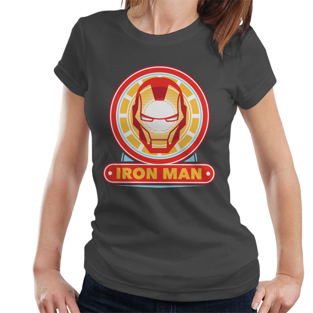 Marvel Iron Man Classic Suit Mask Logo Women's T-Shirt product image 4