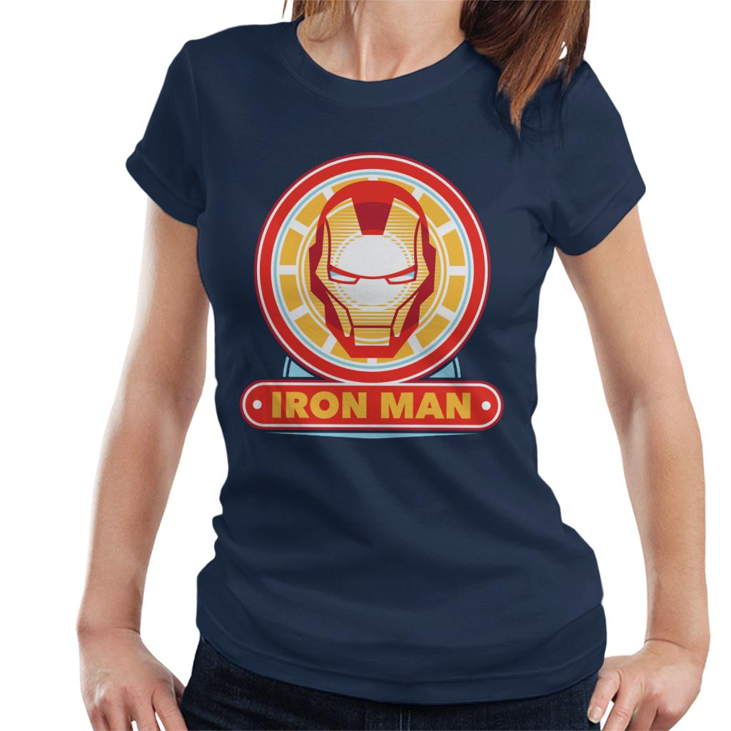 Marvel Iron Man Classic Suit Mask Logo Women's T-Shirt product image 6