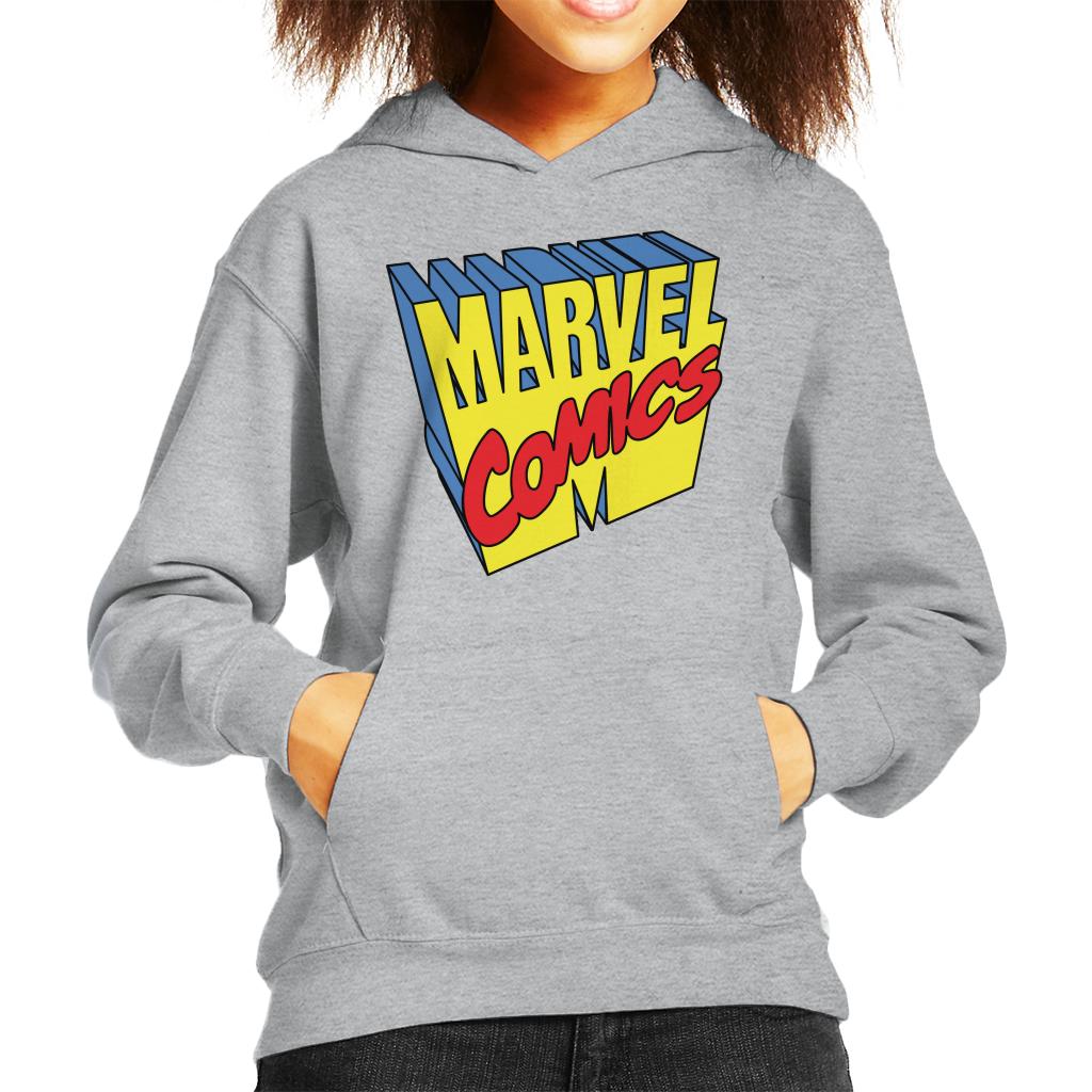 Marvel Comics 1990s 3D Perspective Logo Kid's Hooded product image 1