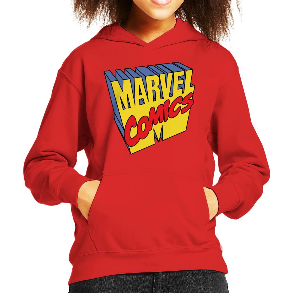 Marvel Comics 1990s 3D Perspective Logo Kid's Hooded product image 6
