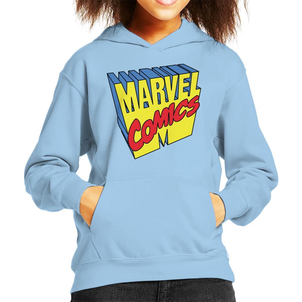 Marvel Comics 1990s 3D Perspective Logo Kid's Hooded product image 4