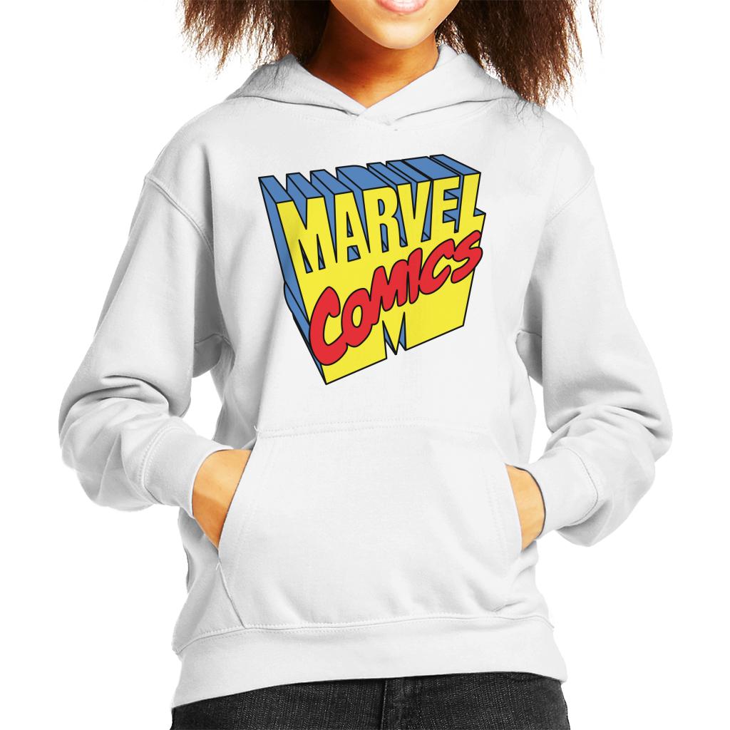 Marvel Comics 1990s 3D Perspective Logo Kid's Hooded product image 8