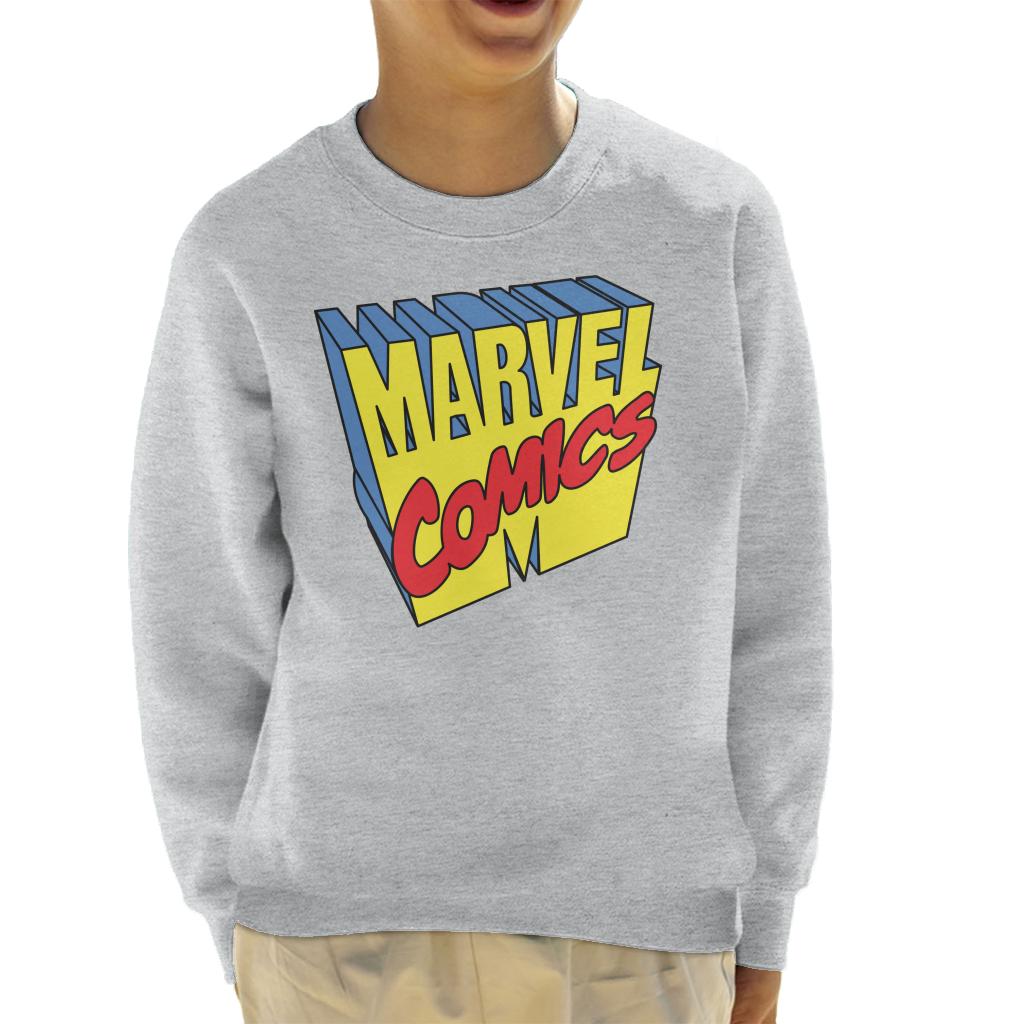 Marvel Comics 1990s 3D Perspective Logo Kid's Sweatshirt product image 1