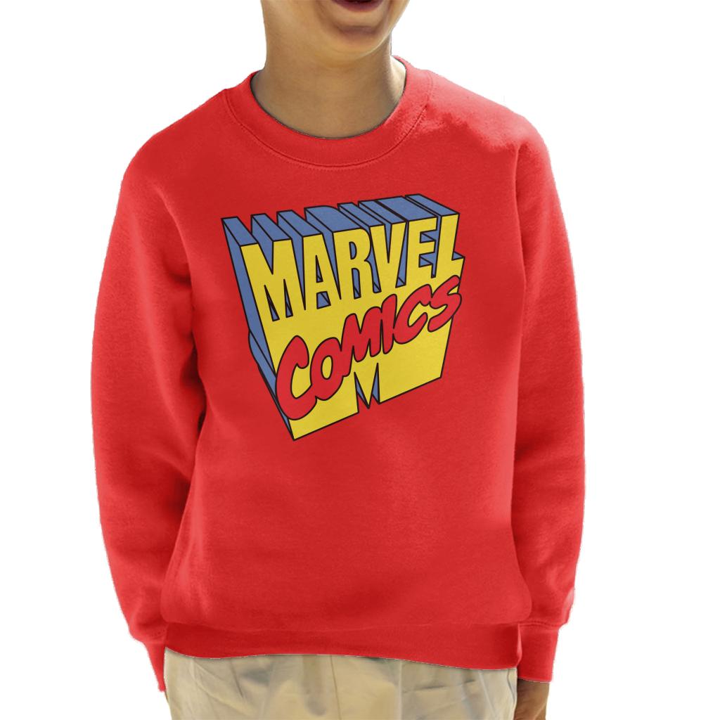 Marvel Comics 1990s 3D Perspective Logo Kid's Sweatshirt product image 6