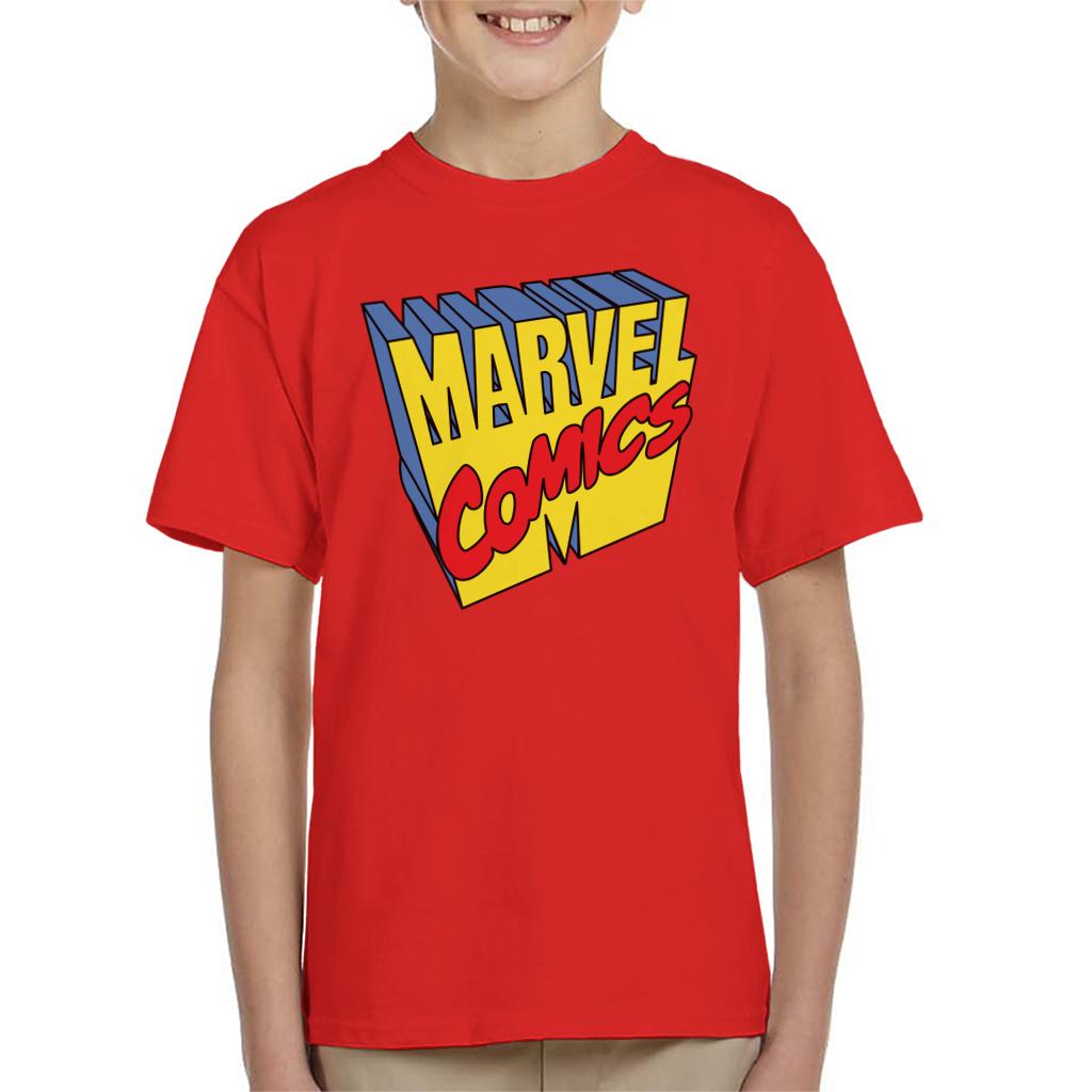 Marvel Comics 1990s 3D Perspective Logo Kid's T-Shirt product image 8
