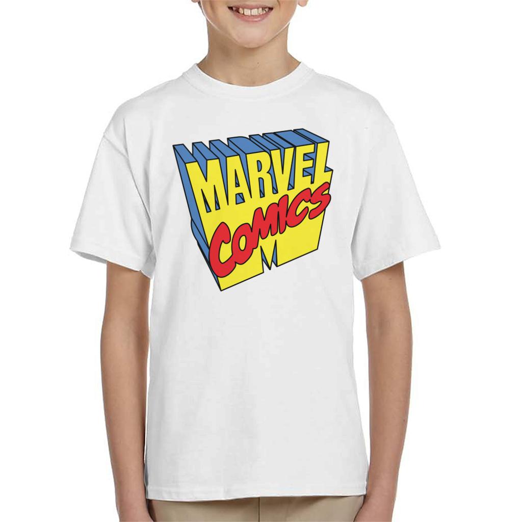 Marvel Comics 1990s 3D Perspective Logo Kid's T-Shirt product image 4