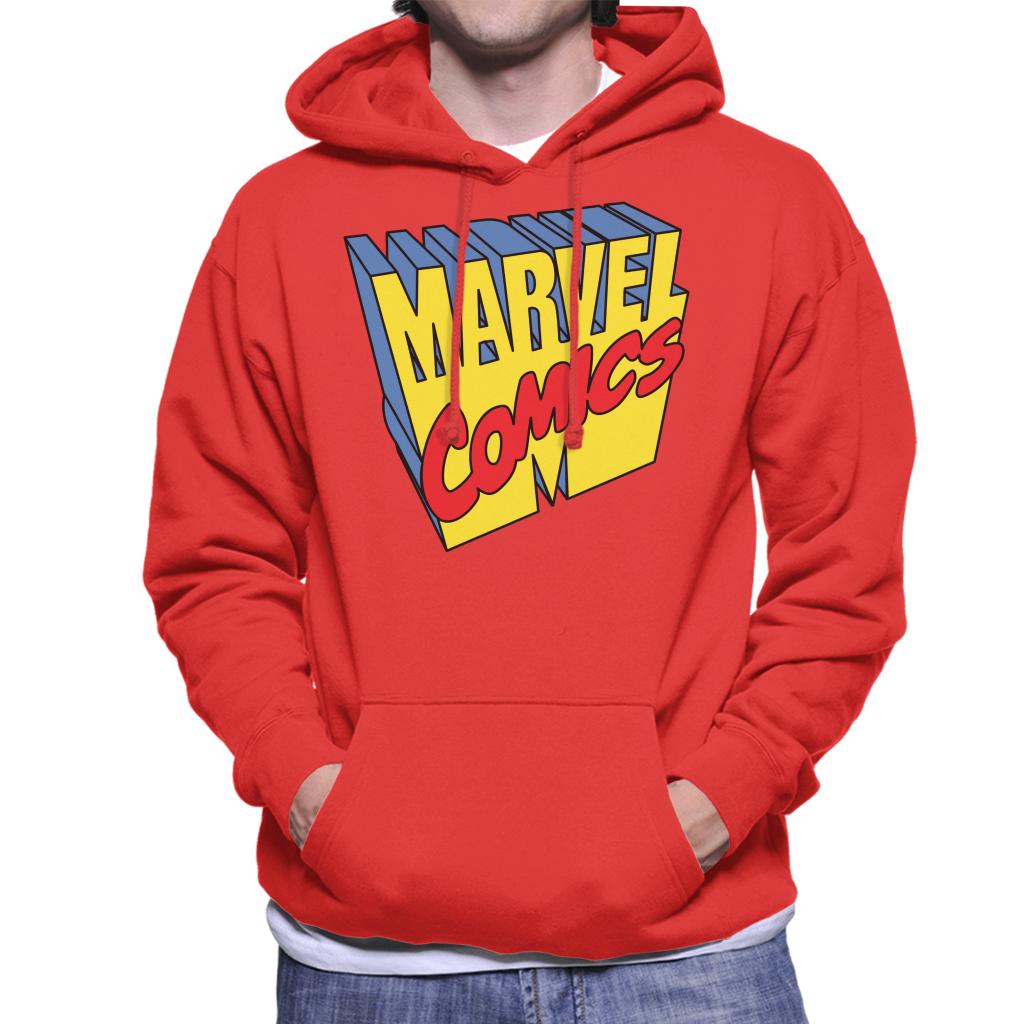 Marvel Comics 1990s 3D Perspective Logo Men's Hooded product image 8