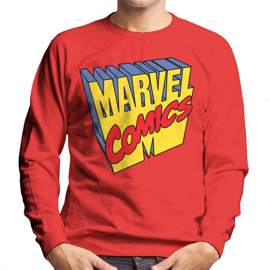 Marvel Comics 1990s 3D Perspective Logo Men's Sweatshirt product image 8