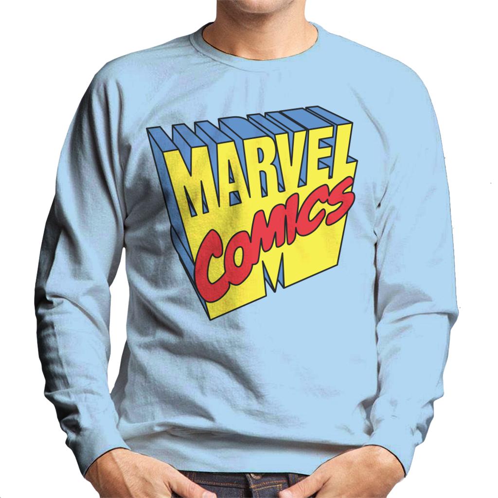 Marvel Comics 1990s 3D Perspective Logo Men's Sweatshirt product image 6