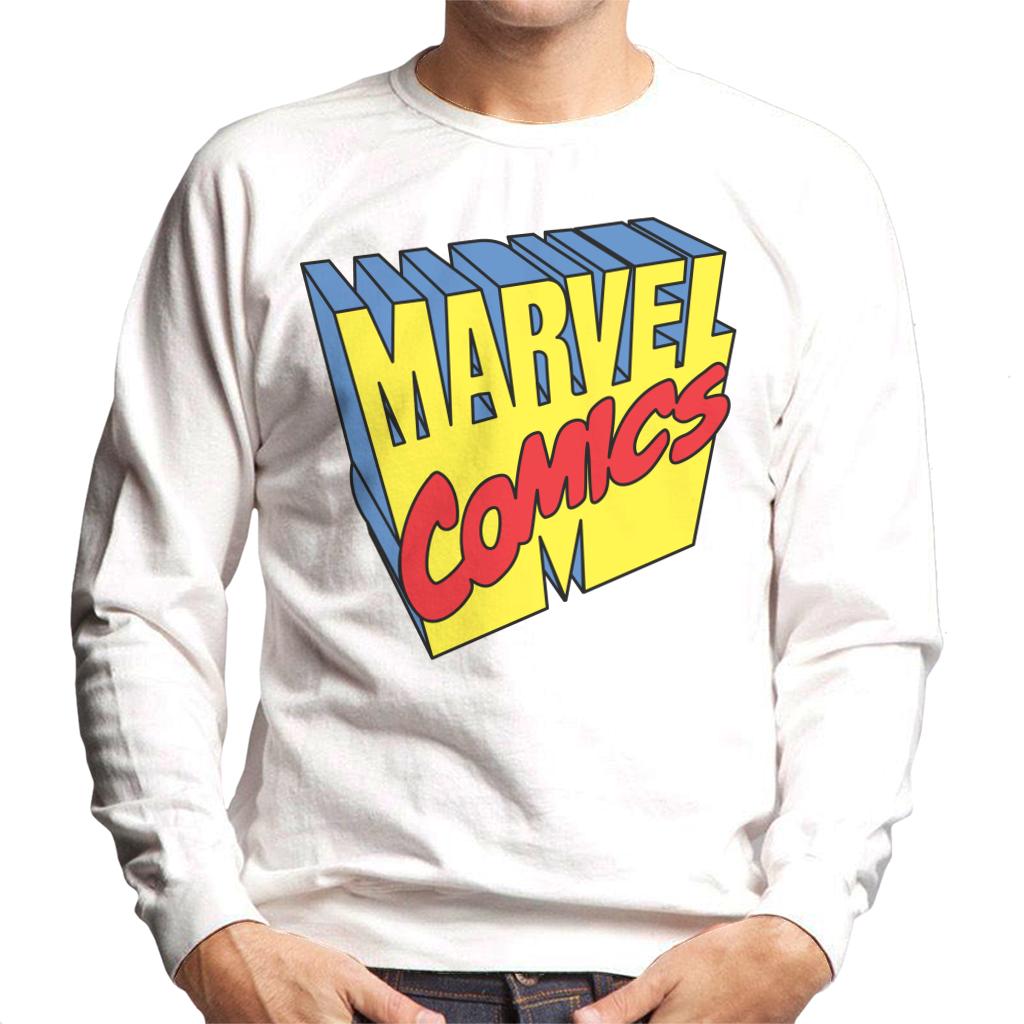 Marvel Comics 1990s 3D Perspective Logo Men's Sweatshirt product image 4