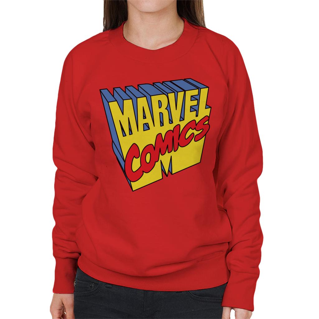 Marvel Comics 1990s 3D Perspective Logo Women's Sweatshirt product image 8