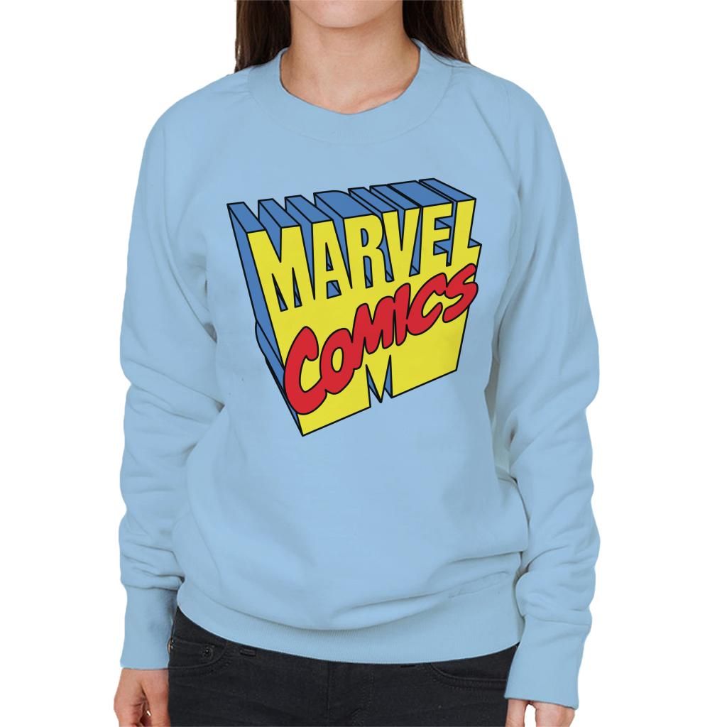 Marvel Comics 1990s 3D Perspective Logo Women's Sweatshirt product image 6