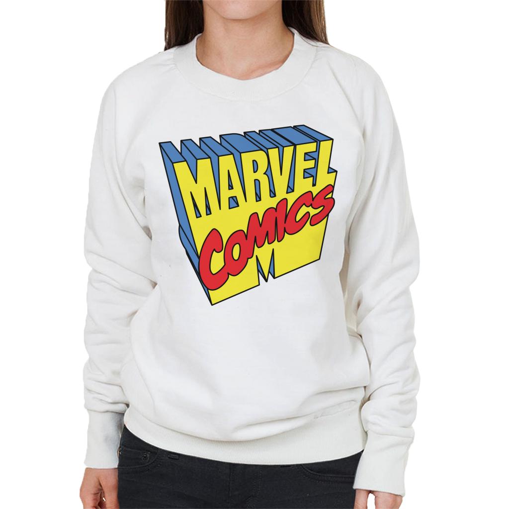 Marvel Comics 1990s 3D Perspective Logo Women's Sweatshirt product image 4