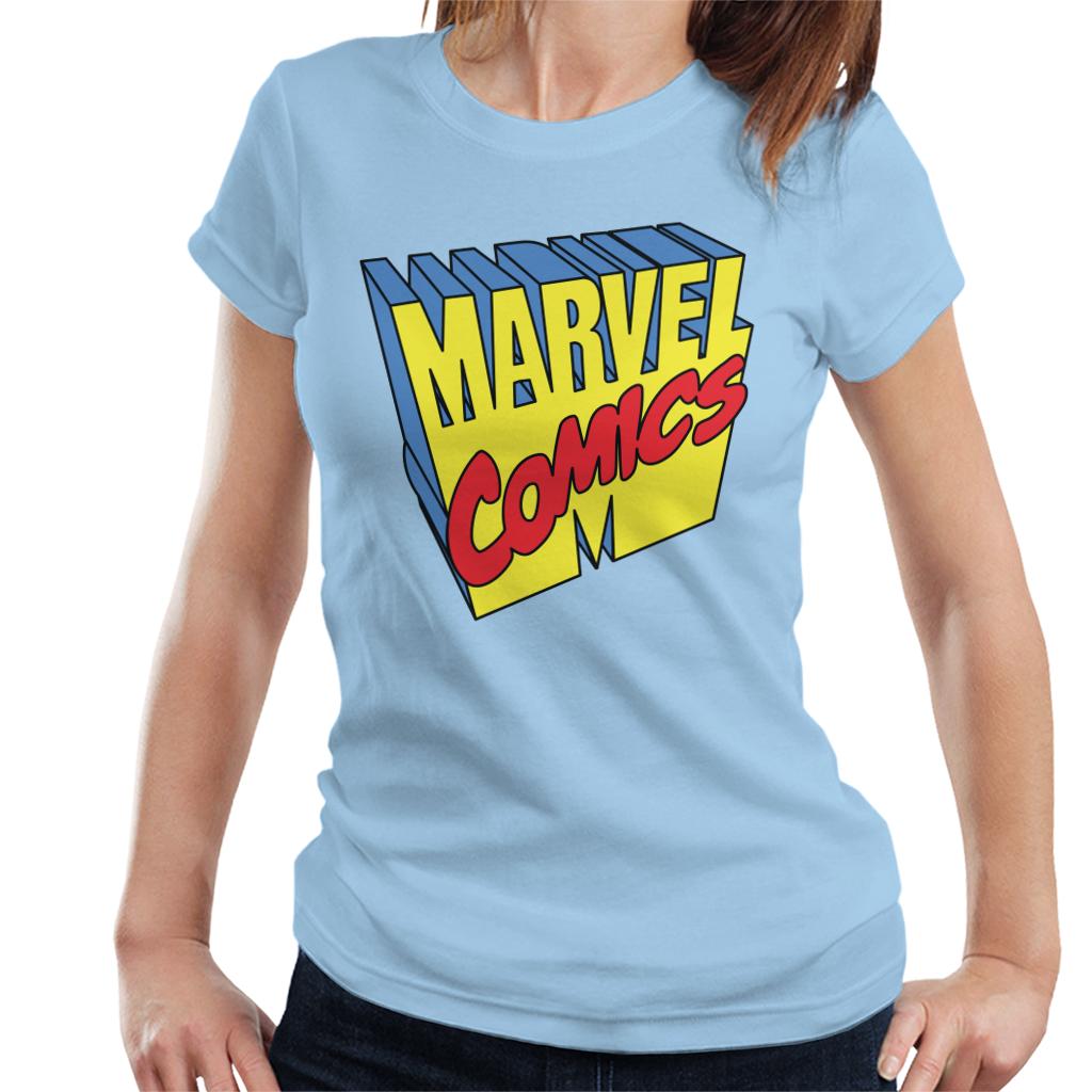 Marvel Comics 1990s 3D Perspective Logo Women's T-Shirt product image 6