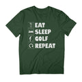 Eat Sleep Golf Repeat White Text Father's Day Men's T-Shirt product image 1