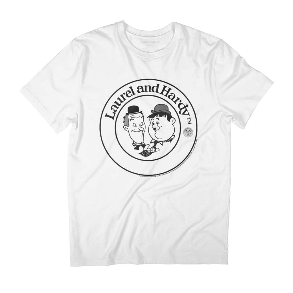 Laurel & Hardy Cartoon Comic Sketch Logo Men's T-Shirt product image 1
