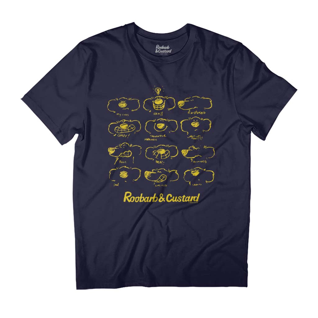 Roobarb & Custard Yellow The Many Faces Of Men's T-Shirt product image 1