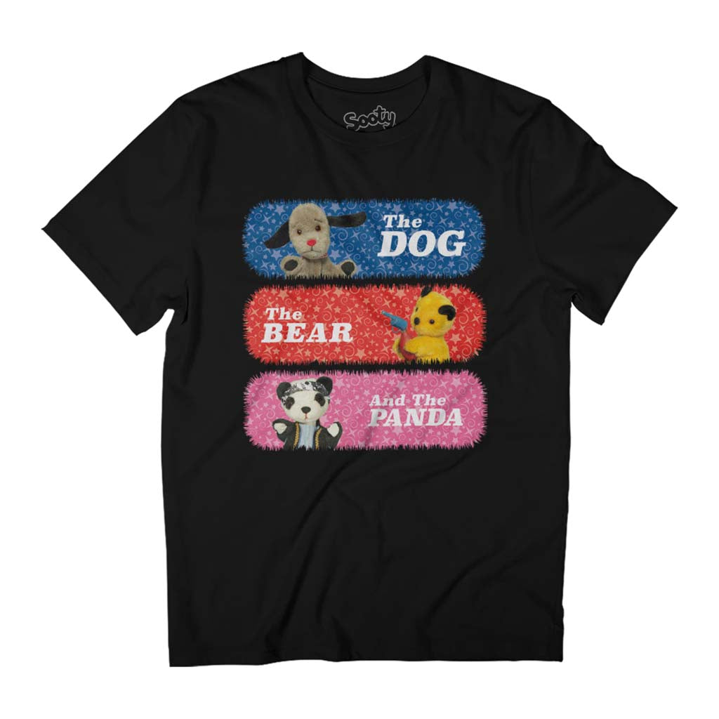 Sooty Sweep & Soo The Dog Bear & Panda Men's T-Shirt product image 1