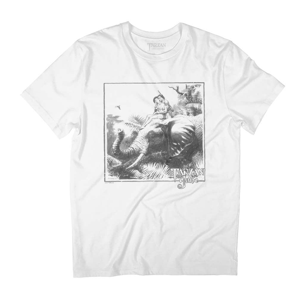 Tarzan And Jane Sat On Elephant Men's T-Shirt product image 1