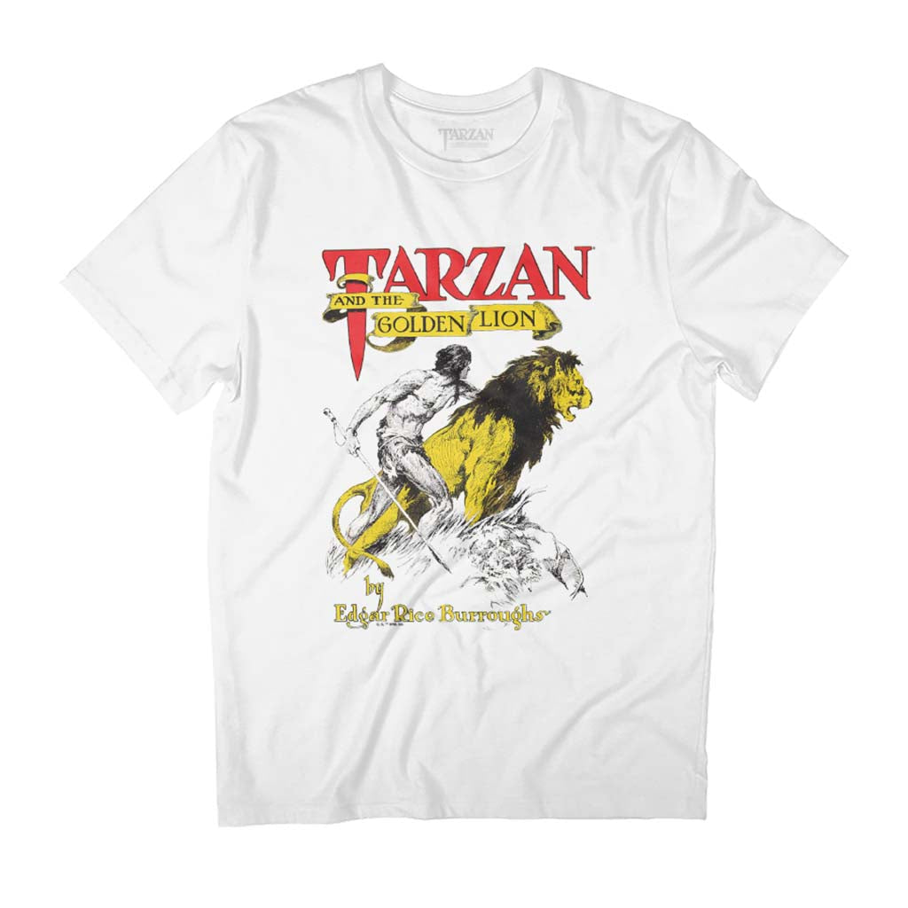 Tarzan And The Golden Lion Book Cover Art Men's T-Shirt product image 1