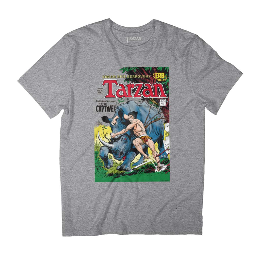 Tarzan The Captive Rhino Comic Book Cover Art Men's T-Shirt product image 1