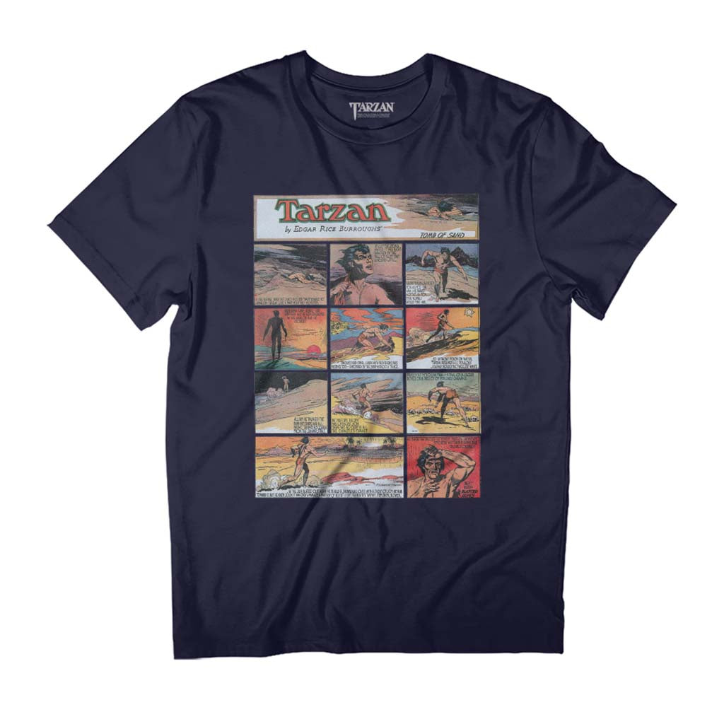 Tarzan Tomb Of Sand Desert Oasis Comic Strip Men's T-Shirt product image 1