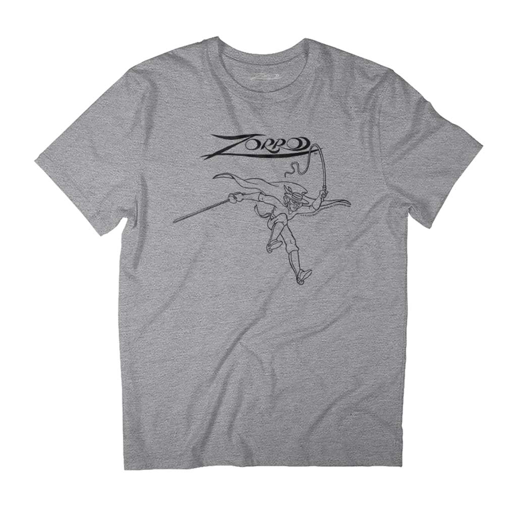 Zorro Bullwhip And Sword Drawing Men's T-Shirt product image 1