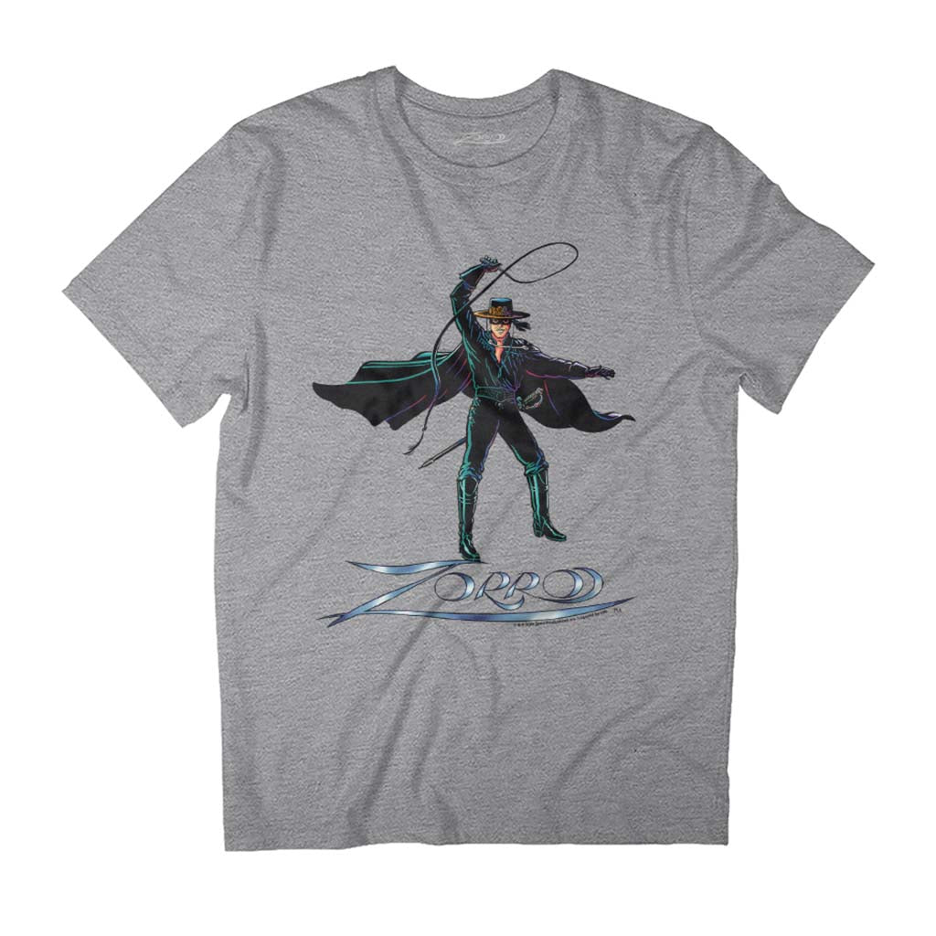 Zorro Bullwhip Steel Text Men's T-Shirt product image 1