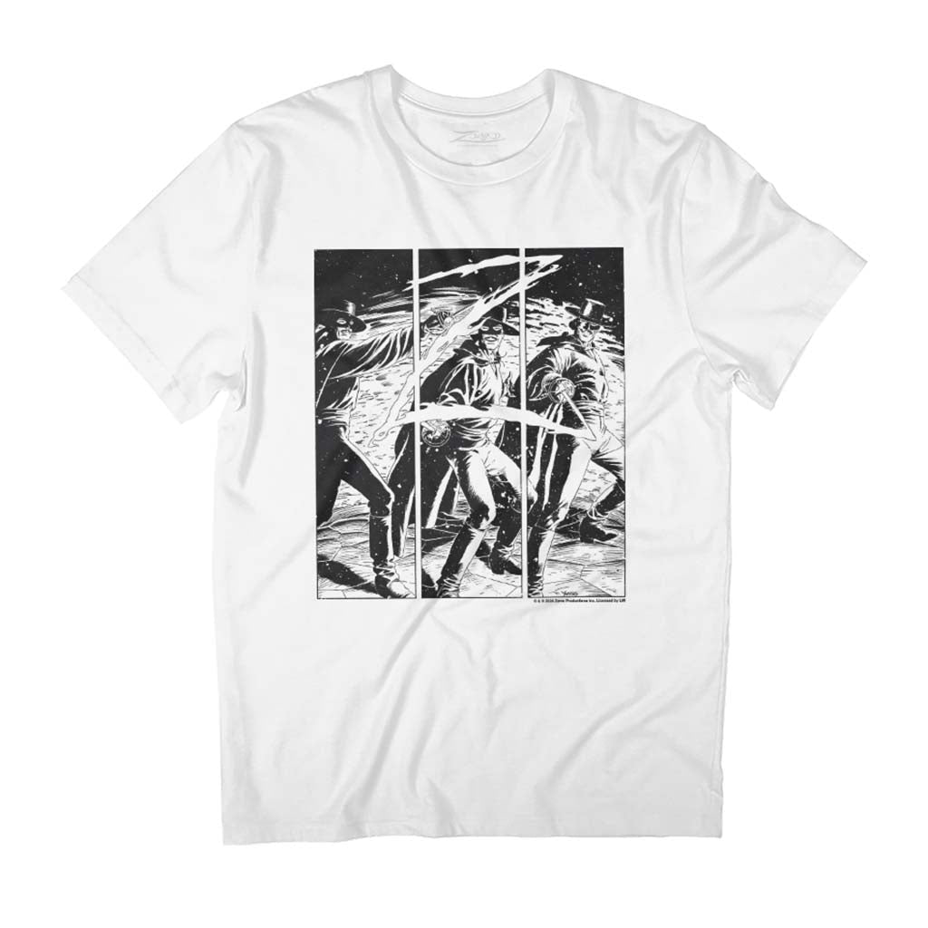 Zorro Mark Of Comic Strip Art Men's T-Shirt product image 1